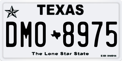 TX license plate DMO8975