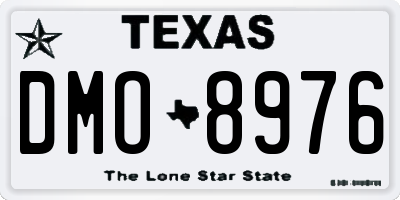 TX license plate DMO8976