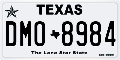 TX license plate DMO8984