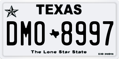 TX license plate DMO8997