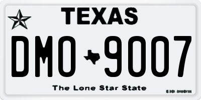 TX license plate DMO9007