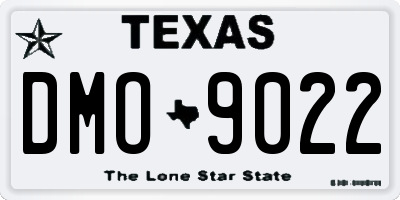 TX license plate DMO9022