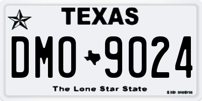 TX license plate DMO9024