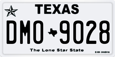 TX license plate DMO9028