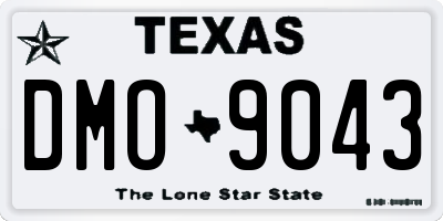 TX license plate DMO9043