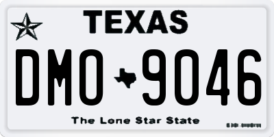 TX license plate DMO9046