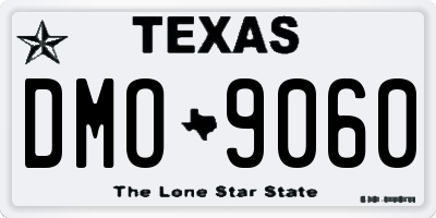 TX license plate DMO9060