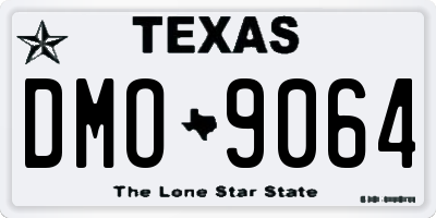 TX license plate DMO9064