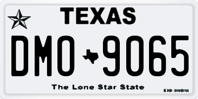 TX license plate DMO9065