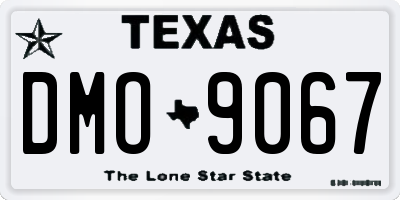 TX license plate DMO9067