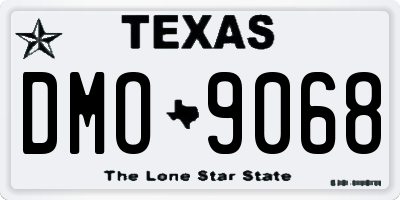 TX license plate DMO9068