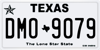 TX license plate DMO9079