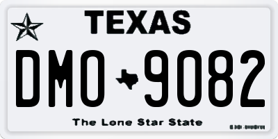 TX license plate DMO9082