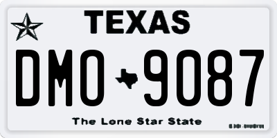 TX license plate DMO9087