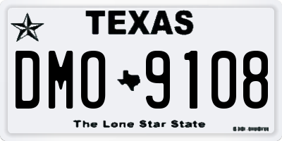 TX license plate DMO9108