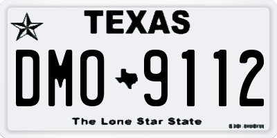 TX license plate DMO9112