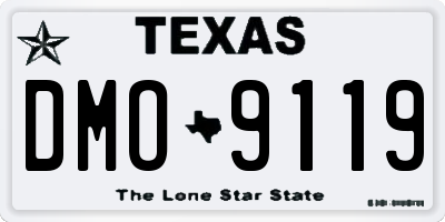 TX license plate DMO9119