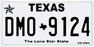 TX license plate DMO9124