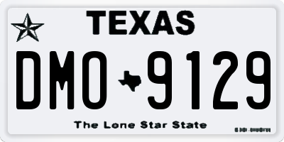 TX license plate DMO9129