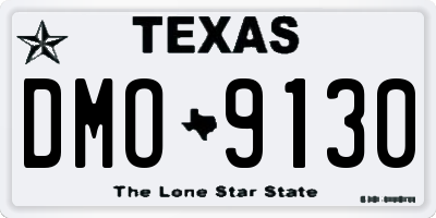 TX license plate DMO9130