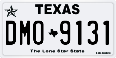 TX license plate DMO9131