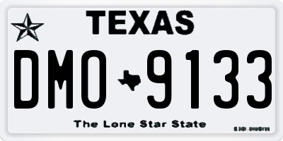 TX license plate DMO9133