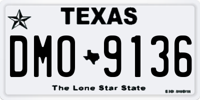 TX license plate DMO9136