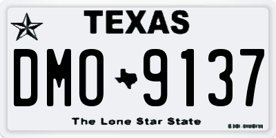 TX license plate DMO9137