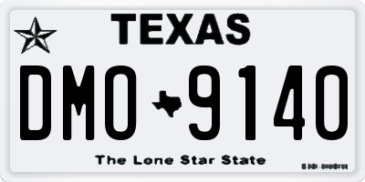 TX license plate DMO9140