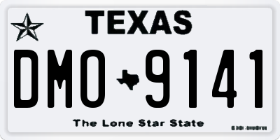 TX license plate DMO9141