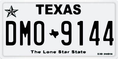 TX license plate DMO9144