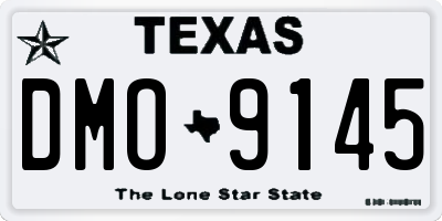 TX license plate DMO9145