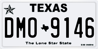 TX license plate DMO9146