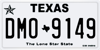 TX license plate DMO9149