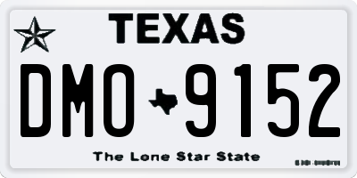 TX license plate DMO9152