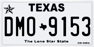 TX license plate DMO9153