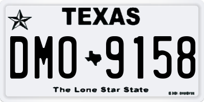 TX license plate DMO9158