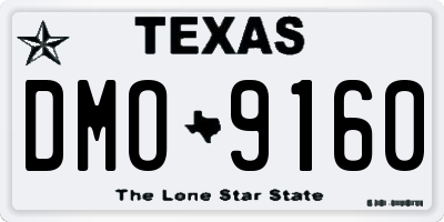 TX license plate DMO9160