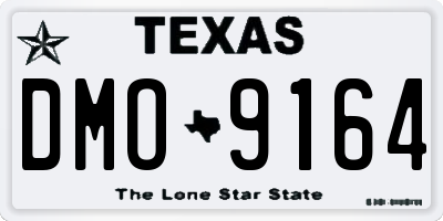 TX license plate DMO9164