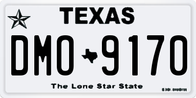 TX license plate DMO9170