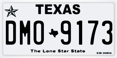 TX license plate DMO9173