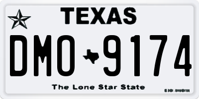 TX license plate DMO9174