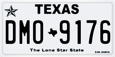 TX license plate DMO9176