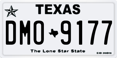 TX license plate DMO9177