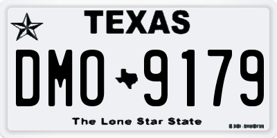 TX license plate DMO9179