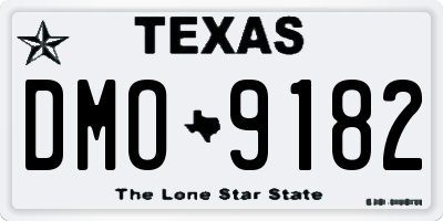 TX license plate DMO9182