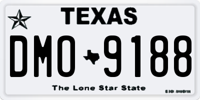 TX license plate DMO9188