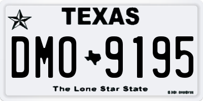 TX license plate DMO9195