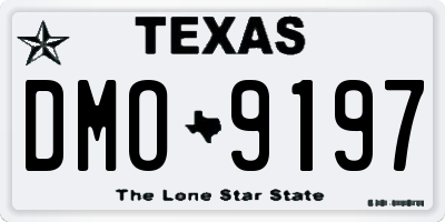 TX license plate DMO9197