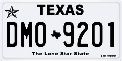 TX license plate DMO9201